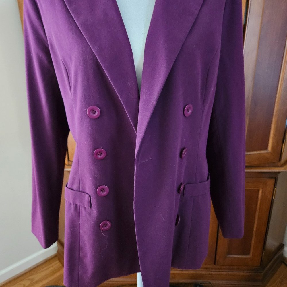 Adolfo 2 Piece Suit. Size 10.  Burgandy